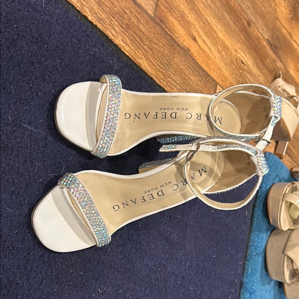 White and Silver Women's Heels
